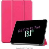 Galaxy Tab S10 FE Plus Uyumlu 13.1 Katlanabilen Standlı Smart Cover Akıllı Tablet Kılıfı Pembe