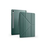 Galaxy Tab S10 Fe/S9 FE 10,9 SM-510 SM-710 Sm-X520 için Uyumlu Kılıf Tri Folding Kalem Bölmeli Standlı Kabak (Koyu Yeşil)