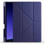 Galaxy Tab S10 Lite / S10 Fe / S9 Fe 10.9" Uyumlu Tablet Kılıfı – Manyetik Akıllı Kapak, Kalem Bölmeli, Katlanabilir Standlı, Premium Deri Dokulu Koruma - Lacivert