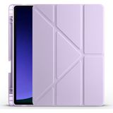 Galaxy Tab S10 Lite / S10 Fe / S9 Fe 10.9" Uyumlu Tablet Kılıfı – Manyetik Akıllı Kapak, Kalem Bölmeli, Katlanabilir Standlı, Premium Deri Dokulu Koruma - Mor