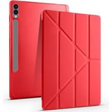 Galaxy Tab S10 Plus X820 12.4 Inç Uyumlu Kalemlikli Katlanabilir Smart Cover Tablet Kılıf – Standlı, Darbe Emici Koruma, Ince ve Hafif Tasarım - Kırmızı