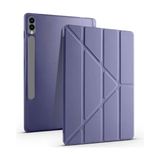 Galaxy Tab S10 Plus X820 12.4 Inç Uyumlu Kalemlikli Katlanabilir Smart Cover Tablet Kılıf – Standlı, Darbe Emici Koruma, Ince ve Hafif Tasarım - Lavanta