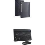 Galaxy Tab S11 Ultra SM-X930 Tablet Kılıfı, Bluetooth Klavye ve Mouse Set, Standlı (Siyah)