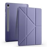 Galaxy Tab S9 FE 10.9 inç Tablet Kılıfı, Kalem Bölmeli, Uyku Modlu, Stand Özellikli, Tri Folding (MOR)