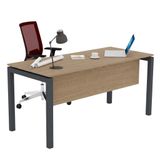 Galaxy Tekli Çalışma Masası - Traversli Ofis Masası, Meşe-Antrasit, 180 cm