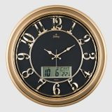 Galaxy Tk-1962-a-1 Premium Büro Dijital Takvimli Duvar Saati Gold - Siyah
