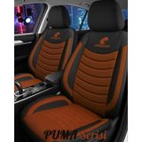 Galaxy Toyota Corolla Sedan 2007-2012 Uyumlu Puma Serisi Oto Koltuk Kılıfı Fermuarlı - Taba