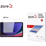 Galaxy Uyumlu Tab S10 Plus Zore 5in1 Tablet Temperli Cam Ekran Koruyucu - Şeffaf