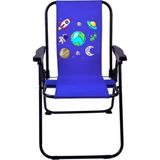 Galaxy Uzay Yolu Mavi 2-6 Yaş Lüx Çocuk Piknik Sandalyesi Mini Kamp Sandalyesi - Saks Mavi - Mavi