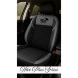 Galaxy Volvo XC60 Uyumlu Nice Plus Serisi Oto Koltuk Kılıfı - Gri - Siyah