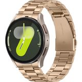 Galaxy Watch 7 / 6 / 5 / 4 Fe 40MM 44MM – Watch 6 Classic 43MM 47MM – Watch 5 Pro 45MM Uyumlu Paslanmaz Çelik Metal Kordon (20MM) - Rose Gold