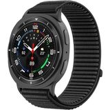 Galaxy Watch 8 40MM / Watch 8 44MM / Watch 8 Classic 46MM Uyumlu Bakla Desen Hasır Kumaş Kordon Kayış - Siyah - Galaxy Watch 8 40/44mm - Watch 8 Classic 46mm