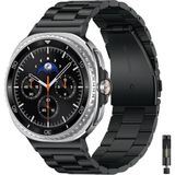 Galaxy Watch 8 44MM 40MM / Galaxy Watch 8 Classic 46MM ile Uyumlu Paslanmaz Çelik Kordon - Siyah