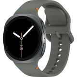 Galaxy Watch 8 / Classic / 2025 Serisi 40 mm / 44 mm / 46 mm Uyumlu Su Geçirmez Yumuşak Silikon Spor Kayış (20 mm) - Asker Yeşili