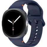 Galaxy Watch 8 / Classic / 2025 Serisi 40 mm / 44 mm / 46 mm Uyumlu Su Geçirmez Yumuşak Silikon Spor Kayış (20 mm) - Gece Yarısı Mavisi
