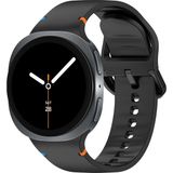 Galaxy Watch 8 / Classic / 2025 Serisi 40 mm / 44 mm / 46 mm Uyumlu Su Geçirmez Yumuşak Silikon Spor Kayış (20 mm) - Siyah