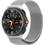 Galaxy Watch 8 / Watch 8 Classic (40 mm / 44 mm / 46 mm) Uyumlu Manyetik Milanese Mesh Hasır Paslanmaz Çelik Kordon – Unisex - Gümüş