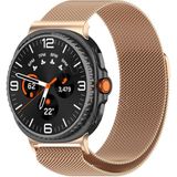 Galaxy Watch 8 / Watch 8 Classic (40 mm / 44 mm / 46 mm) Uyumlu Manyetik Milanese Mesh Hasır Paslanmaz Çelik Kordon – Unisex - Rose Gold
