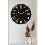 Galaxy YALDIZLI ROMA RAKAM SİYAH ZEMİNLİ DUVAR SAATİ 35 CM