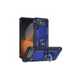 Galaxy Z Flip 4 Kılıf Vega Yüzüklü Standlı Zırh Tank Kapak + Ekran Koruma 7639
