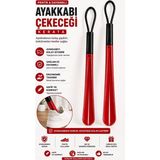 Galeriyo 47 cm Askılı Ayakkabı Çekeceği Uzun Plastik Kerata Kırmızı