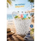Galeriyo 5 Lt. İçecek ve Buz Kovası – Taşınabilir Şeffaf