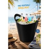 Galeriyo 5 Lt. İçecek ve Buz Kovası – Taşınabilir Siyah