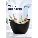 Galeriyo 7 Lt. İçecek ve Buz Kovası – Taşınabilir Siyah