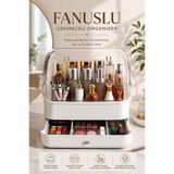 Galeriyo Fanuslu Çekmeceli Makyaj Organizeri | Şeffaf Kapaklı Masaüstü Kozmetik Düzenleyici