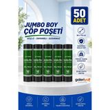 Galeriyo Jumbo Boy Çöp Poşeti-Çöp Torbası 5 Adet 80x110 300 Gr Siyah
