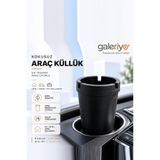 Galeriyo Kokusuz Sert Plastik Oto Araba Küllük Siyah 1 Adet