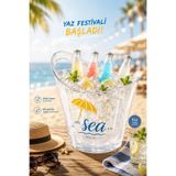 Galeriyo Sea 5 Lt. İçecek ve Buz Kovası – Taşınabilir Şeffaf