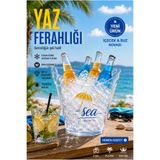 Galeriyo Sea 6 Lt. İçecek ve Buz Kovası – Taşınabilir Şeffaf