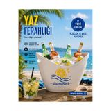 Galeriyo Summer 7 Lt. İçecek ve Buz Kovası – Taşınabilir Beyaz