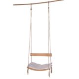 Galery Wood Premium Sırt Dayanaklı Ahşap Bebek Salıncağı & Bahçe, Balkon Ve Teras İçin Şık Ve Konforlu Tasarım