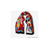 Galiga Cubic Jazz %100 Ipek Fular 26*130cm 'art On Silk'
