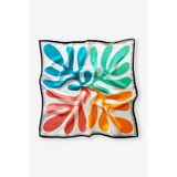 Galiga İpek Leaf %100 Ipek Fular 55x55cm Tek Ebat Turuncu