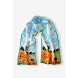 Galiga MONET POPPY %100 Ipek Fular 26*130cm "Art On Silk