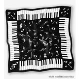 GALİGA Piano %100 İpek Fular 55x55cm