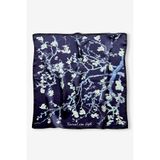 Galiga Van Gogh Almond Navy %100 Ipek Fular 55x55cm "Art on Silk