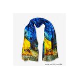 Galiga Van Gogh Cafe Terrace %100 Ipek Fular 26*130cm 'art On Silk'
