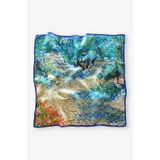 Galiga Van Gogh Olıve %100 Ipek Fular 55x55cm "art On Silk