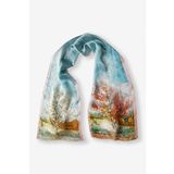 Galiga Van Gogh-pink Trees %100 Ipek Fular 26*130cm 'art On Silk'
