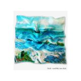 Galiga Van Gogh-seascape %100 Ipek Fular 55x55cm 'art On Silk'