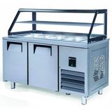 Galleyz 2 Kapılı Camlı 150x70x85 cm Servis Buzdolabı