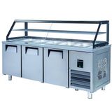 Galleyz 4 Kapılı Camlı 230x70x85 cm Servis Buzdolabı