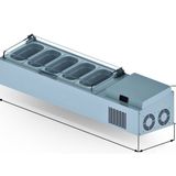 Galleyz GN 1/4-150 Set Üstü Saladbar Pleksi Kapak 132x34x45 cm Küvet