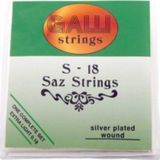 GALLİ 2 Paket- Profesyonel 0.18 Numara Kısa Sap Bağlama Saz Teli Seti-2 Paket-Mızrap Hediyeli
