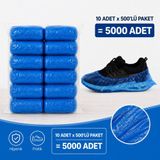 Galoş Mavi Standart 500 Adet x 10 Paket – Toplam 5000 Adet Tek Kullanımlık