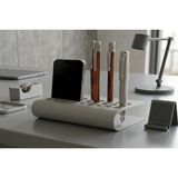 Galvaniz Metal Masaüstü Organizer, Açık Gri, 17X7X7 Cm
